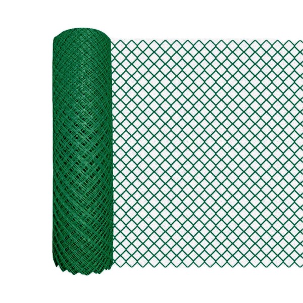Resinet 4' x 100' DLW4100G-DM50422-G Diamond Mesh Barrier Fence - (Green)