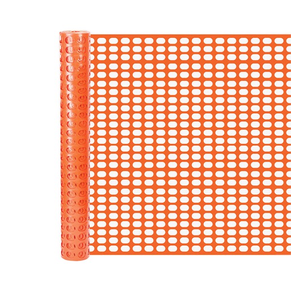 Resinet OSF6048100 Lightweight Oriented Poly Snow Fence Orange 4' x 100' - Orange