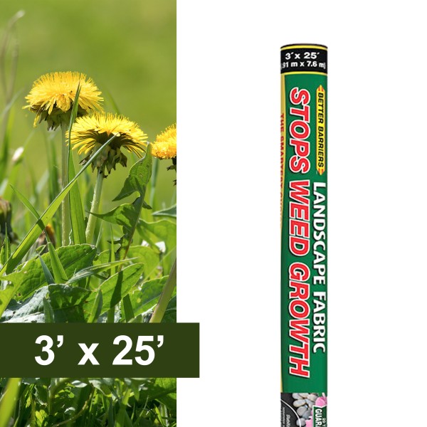 Resinet-Quest Weed Control Landscaping Fabric Roll | 3' x 25' (Landscaping/Hardscaping)