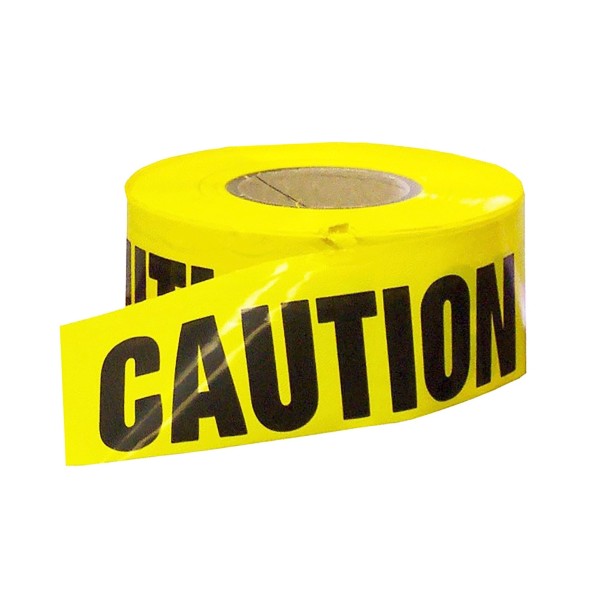 Resinet 3" x 1000' Y35M31000CCA-12 4 MIL Barricade Caution Construction Area - (Yellow)