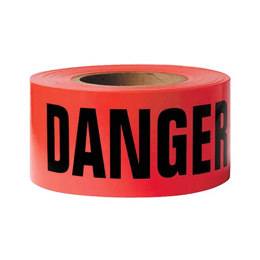 Red Danger Caution Tape 1000' Roll 1.5 Mil Thick