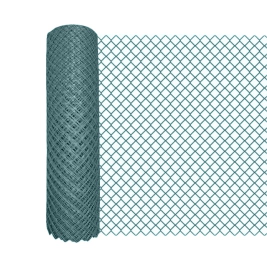 Resinet DM50448100 Diamond Mesh Barrier Fence 4' x 100' Roll - Green 