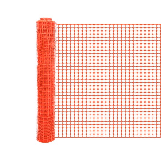 Resinet SLM4548100 Lightweight Square Mesh Barrier Fence 4' x 100' - Orange