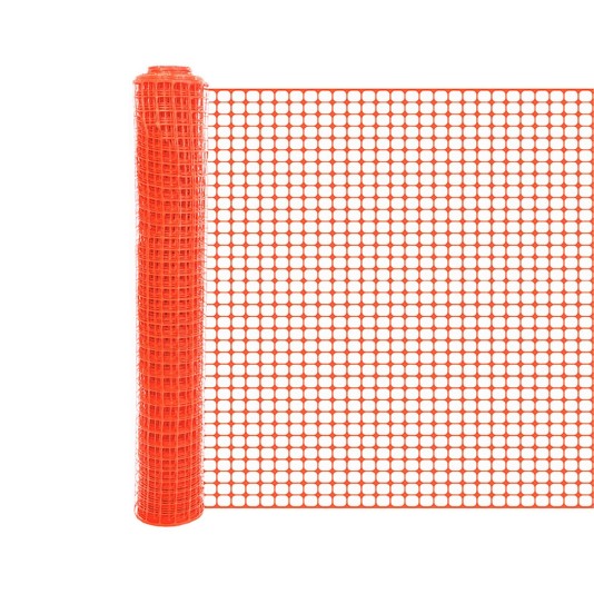 Heavyweight Square Mesh Construction Barrier Fence (6' x 100' Roll)