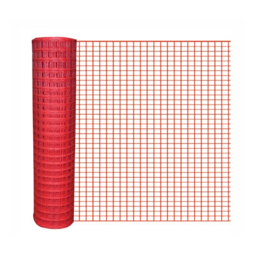 Resinet Square Mesh Multi-Purpose Barrier Fence Roll | 4' x 100' - Red