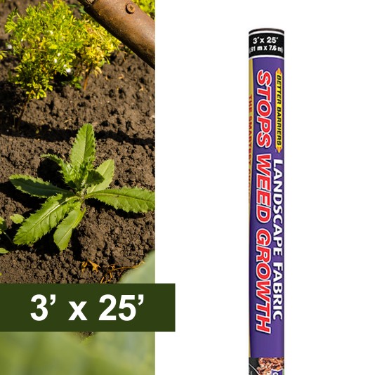 Resinet-Quest Weed Barrier Landscaping Fabric Roll | 3' x 25' (Landscaping/Hardscaping)
