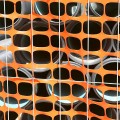 Resinet SL2148100 Oriented Flat Mesh Barrier Fence 4' x 100' - Blue (Orange Installation Shown As Example)