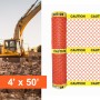 Resinet-Quest Diamond Barricade Caution Fence Roll | 4' x 50' - Orange