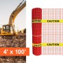 Resinet-Quest Square Mesh Barricade Caution Fence Roll | 20 lbs | 4' x 100'  - Orange