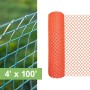 Resinet-Quest Lightweight Multi-Purpose Diamond Barrier Fence Roll | 4' x 100' - Orange