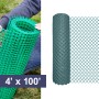 Resinet-Quest Standard-Duty Multi-Purpose Diamond Mesh Barrier Fence Roll | 4' x 100' - Green