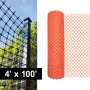 Resinet-Quest Heavy-Duty Multi-Purpose Diamond Mesh Barrier Fence Roll | 4' x 100' - Black