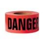 Resinet DANGER Barricade Barrier Warning Tape - 1.5 Mil Thick (3" x 1000' Roll) - Red