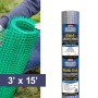 Resinet-Quest Standard-Duty Multi-Purpose Barrier Fence Roll | 0.50" Sq. Mesh | 3' x 15' - Silver