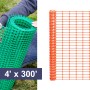 Resinet-Quest Standard-Duty Multi-Purpose Oriented Oval Mesh Barrier Fence Roll | 4' x 300' - Orange