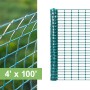 Resinet-Quest Lightweight Multi-Purpose Flat Oriented Oval Mesh Barrier Fence Roll | 4' x 100' - Green