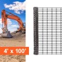 Resinet-Quest Heavy-Duty Oriented Oval Mesh Construction Barrier Fence Roll | 4' x 100' - Black