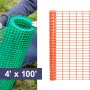 Resinet-Quest Oriented Oval Mesh Multi-Purpose Barrier Fence Roll | 4' x 100' - Orange