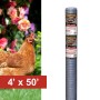Resinet-Quest Plastic Poultry Garden Fence Netting Roll | 0.50" Sq. Mesh | 4' x 50' - Silver