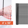 Resinet-Quest Heavy-Duty Oval Mesh Snow Drift Control Fence Roll | 4' x 50' - Black