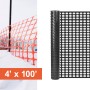 Resinet-Quest Heavy-Duty Oval Mesh Snow Drift Control Fence Roll | 4' x 100' - Black