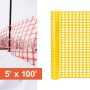 Resinet-Quest Heavy-Duty Oval Mesh Snow Drift Control Airport Fence Roll | 5' x 100' Roll - Yellow