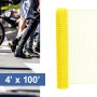 Resinet-Quest Heavy-Duty Square Mesh Crowd Control Barrier Fence Roll | 4' x 100' - Yellow