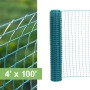 Resinet-Quest Lightweight Multi-Purpose Square Mesh Barrier Fence Roll | 4' x 100' - Green