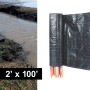 Resinet-Quest Industrial Grade Erosion Control Silt Fence Roll With Posts | 2' x 100'