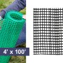 Resinet-Quest Standard-Duty Multi-Purpose Barrier Fence Bulk Roll | 0.25" Sq. Mesh | 4' x 100' - Black