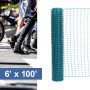 Resinet-Quest Heavy-Duty Square Mesh Crowd Control Barrier Fence Roll | 6' x 100' - Green
