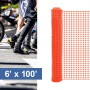 Resinet-Quest Heavy-Duty Square Mesh Crowd Control Barrier Fence Roll | 6' x 100' - Orange