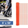 Resinet-Quest Heavy-Duty Square Mesh Crowd Control Barrier Fence Roll | 6' x 50' - Orange