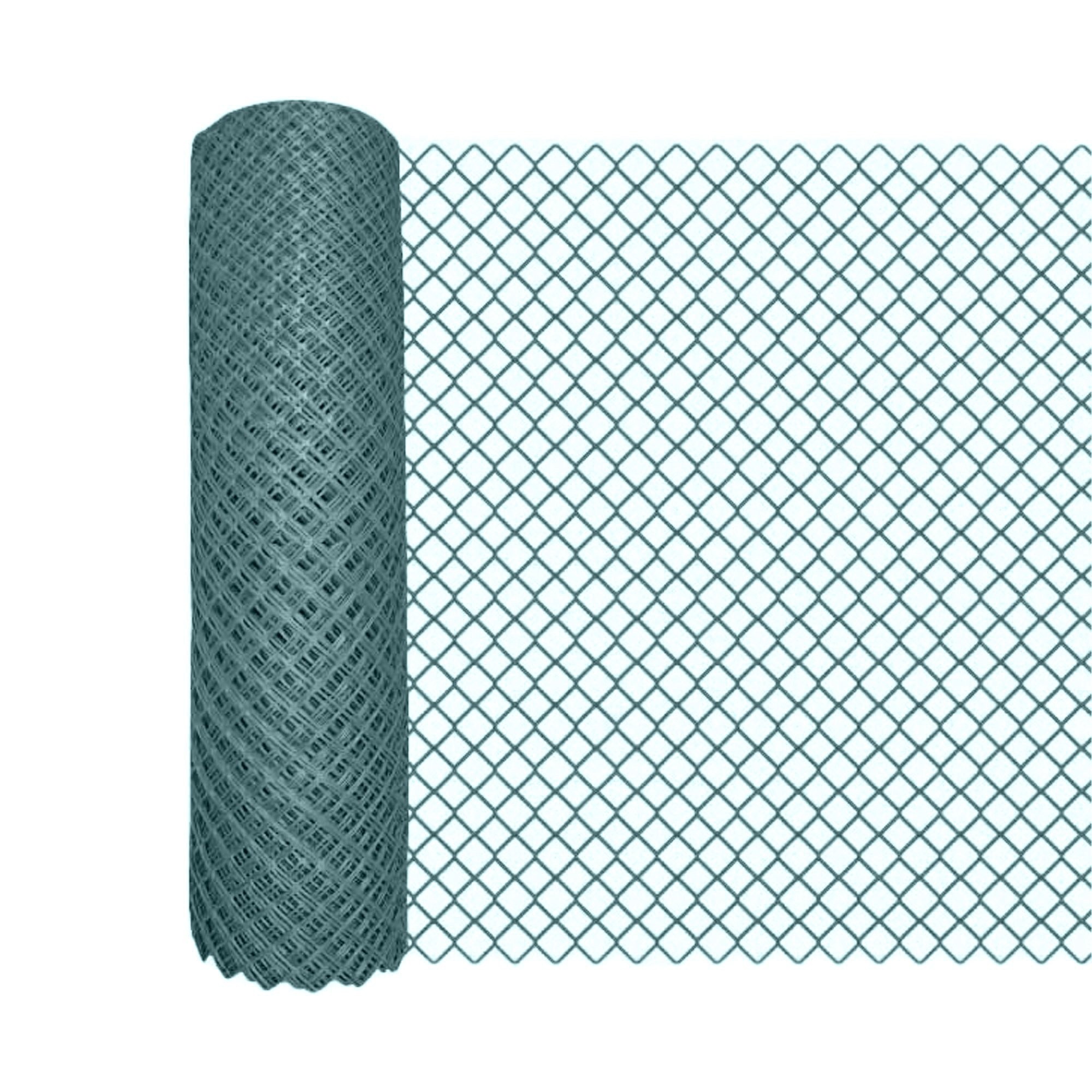 Resinet-Quest Standard-Duty Diamond Mesh Multi-Purpose Barrier Fence Roll | 4' x 100' - Green
