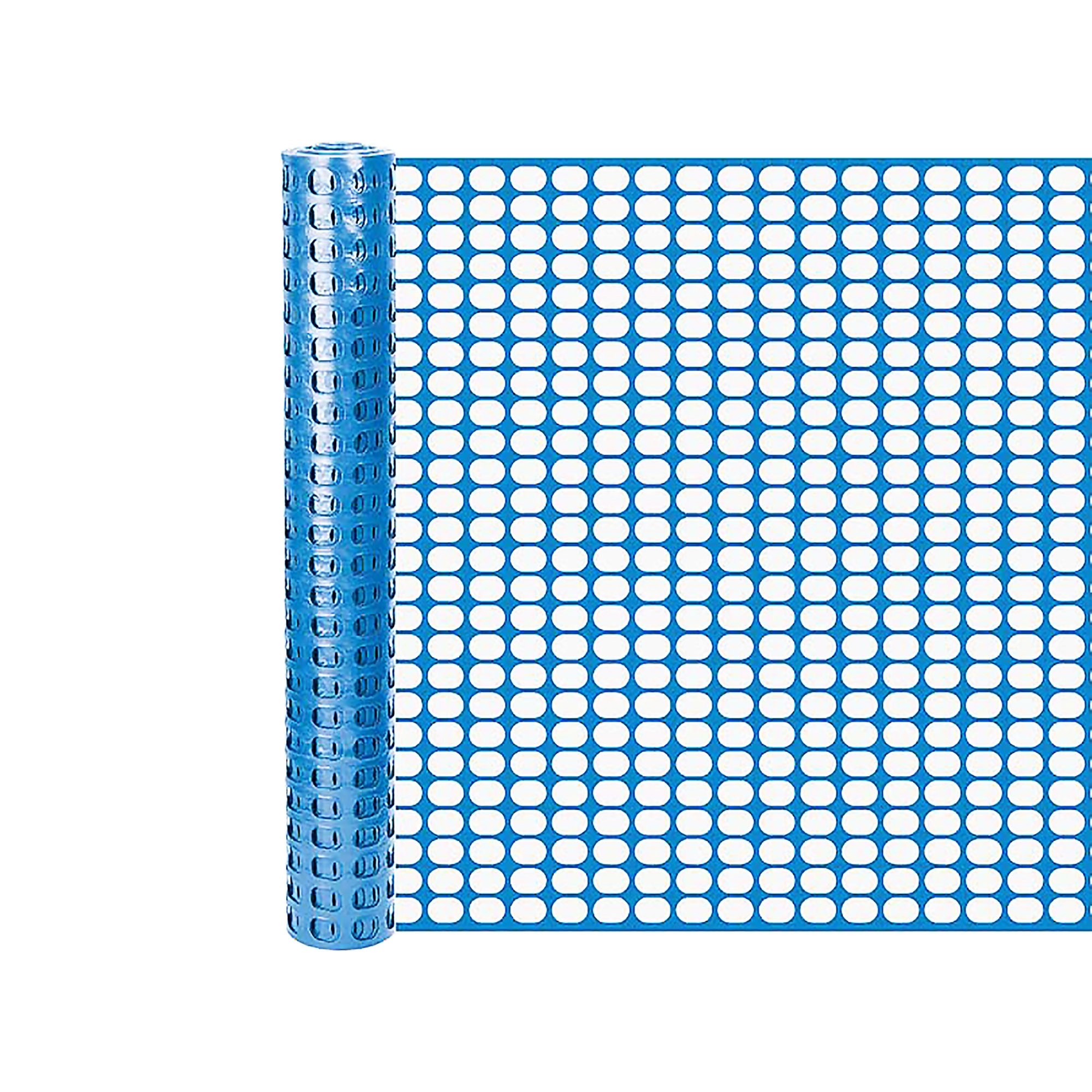 Standard-Duty Multi-Purpose Mesh Barrier Fence Roll | 4' x 100' - Blue