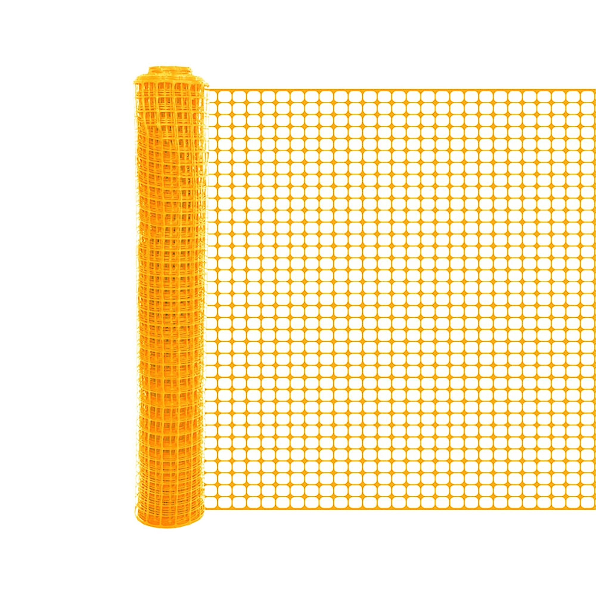 Resinet-Quest Heavy-Duty Square Mesh Construction Barrier Fence Roll